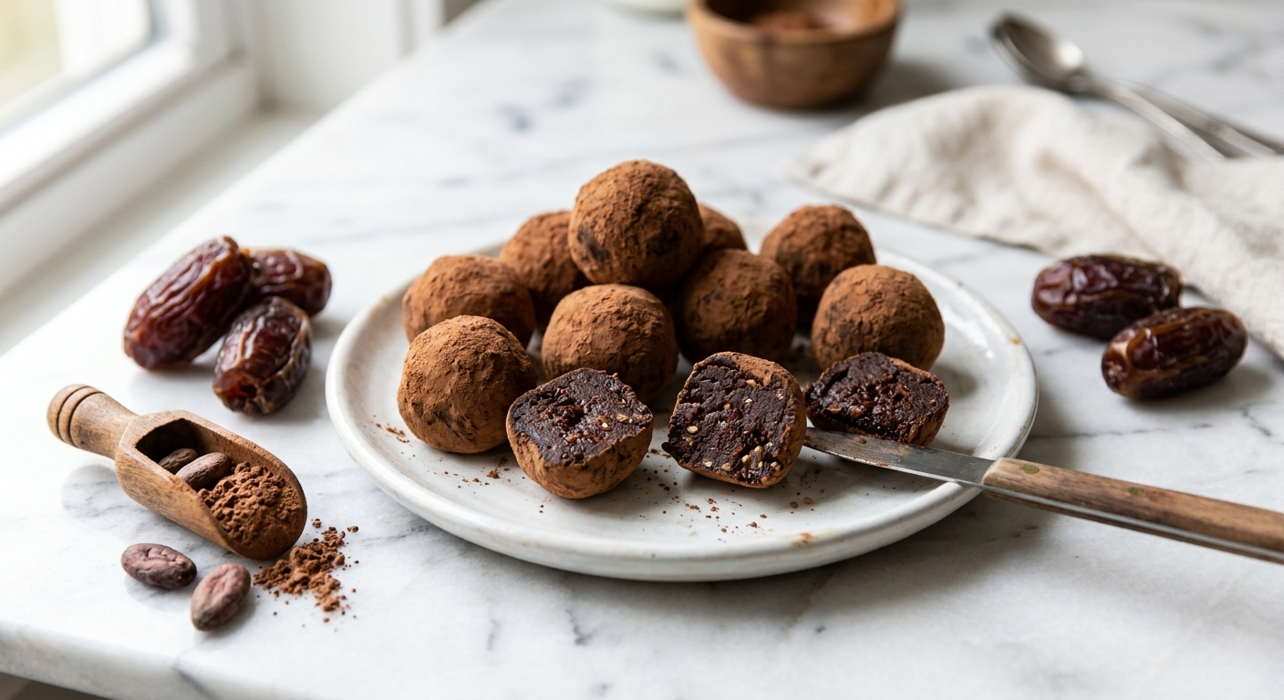 No-Bake Date & Cacao Truffles