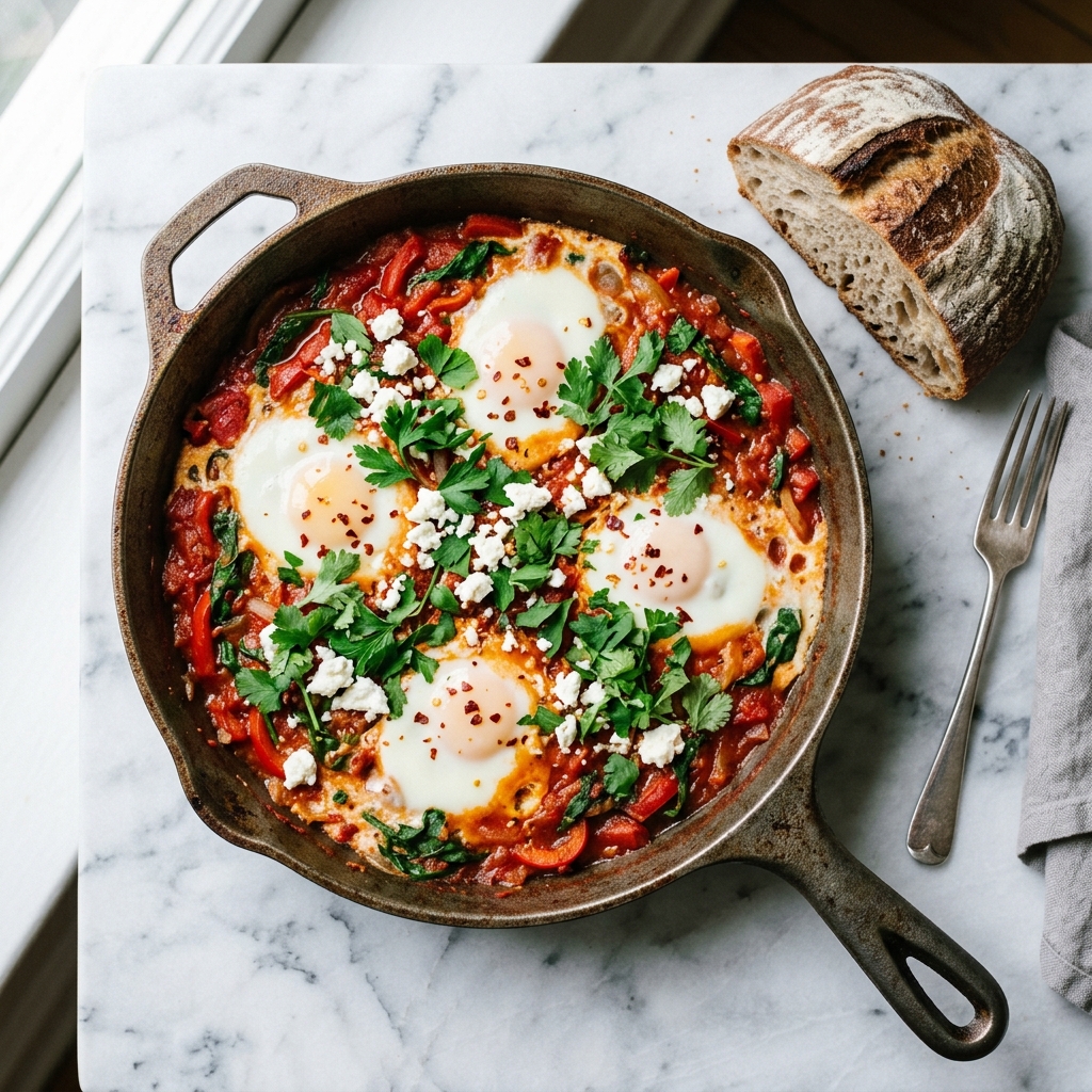 Spinach Shakshuka (One Pan)